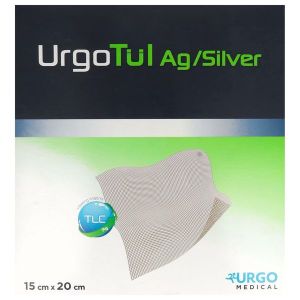 URGOTUL AG Interface lipido-colloïde imprégnée de sels d'argent, 15 cm x 20 cm, bt 16