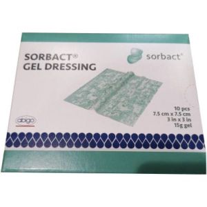 SORBACT GEL DRESSING Pansement hydrogel, stérile, 15 g, 7,5 cm x 7,5 cm, bt 10