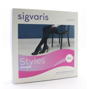 Sigvaris Styles Opaque Classe 2 Bas Autofix Noir Small Normal 2