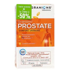 Granions Prostate Lot de 2 x 40 Gélules