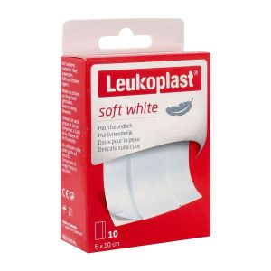 LEUKOPLAST SOFT white 6x10cm bte 10 (ref7645008)