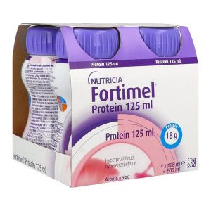 FORTIMEL COMPACT PROTEIN 2.4 KCAL Denrée alimentaire destinée à des fins médicales spéciales, saveur fraise, 125 ml x 4