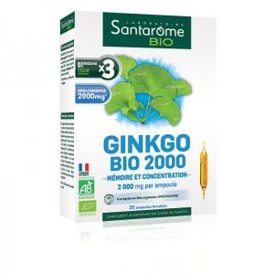 Santarome - Ginkgo 2000 BIO - 20 ampoules de 10 ml