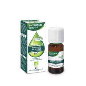 PHYTOSUN AROMS ROMARIN A CINEOL HUILE ESSENTIELLE BIO Complément alimentaire à base d'huile essentielle de romarin à cinéole, fl 10 ml