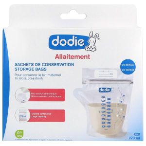 DODIE SACHET DE CONSERVATION Sachet de conservation et de congélation de lait maternel, bt 20