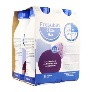 FRESUBIN 2 KCAL DRINK MAX AROMES SUCRES Denrée alimentaire destinée à des fins médicales spéciales, fruits de la forêt, 300 ml x 4