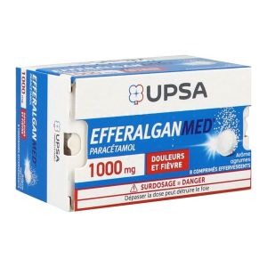 EFFERALGANMED Comprimé effervescent 1 g, boîte 8