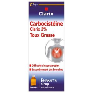 CARBOCISTEINE CLARIX ENFANT Sirop 2 %, flacon 150 ml