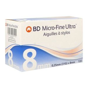 BD MICRO - FINE ULTRA Aiguille pour stylo injecteur, stérile, 8 mm, bt 100