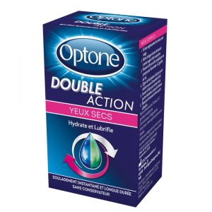 Optone Double Action Yeux Secs Hydrate Et Lubrifie 10Ml