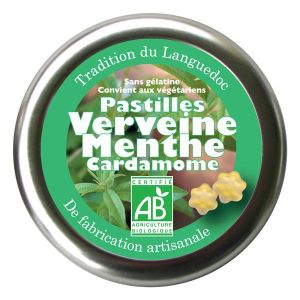 Aromandise Pastilles Verveine, Menthe, Cardamome BIO -  45 g