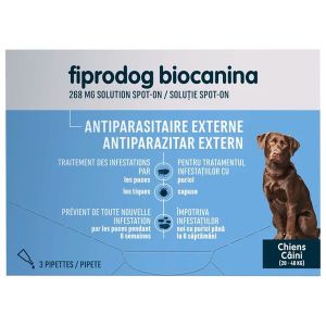 Fiprodog 268Mg Solution Spot-On Pour Grands Chiens Pipette 2,68 Ml 3