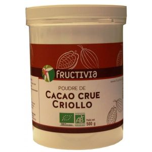 Fructivia Poudre de 100% cacao crue (criollo) BIO - pot 500 g