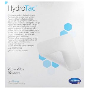 HYDROTAC Pansement hydrocellulaire, hydroapaisant, non adhésif, 20 cm x 20 cm (ref. 685842), bt 10