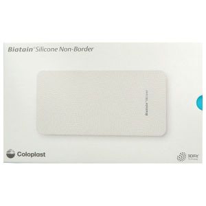 BIATAIN SILICONE NON BORDER Pansement hydrocellulaire micro-adhérent siliconé, technologie 3DFit, stérile, 10 cm x 20 cm (ref. 390241), bt 10