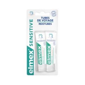 Elmex Dentifrice Sensitive Tubes de Voyage Lot de 2 x 12 ml