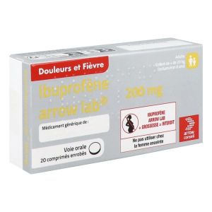 IBUPROFENE ARROW LAB Comprimé enrobé 200 mg, boîte 20