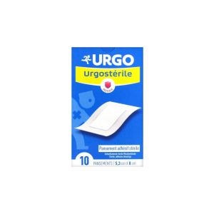 Urgo Urgostérile Pansement Adhésif Stérile 5,3 x 8 cm 10 Pansements