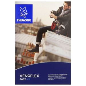 Thuasne Venoflex Fast Air Classe 2 Chaussette 21 Cm Noir 2