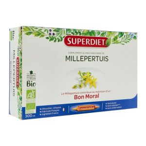 Superdiet Millepertuis Bio - coffret 20 ampoules de 15 ml