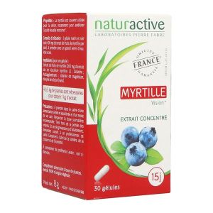 NATURACTIVE GELULE MYRTILLE Gélule, complément alimentaire à base de plante, bt 30