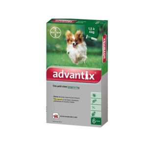 Advantix Tres Petit Chien (Solution Pour Spot On) Pipette 0,4 Ml 6