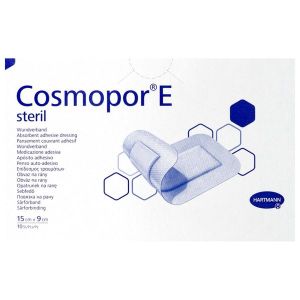 COSMOPOR E STERIL Pansement stérile, autoadhésif, couvrant, adhésif 4 côtés, 15 cm x 9 cm, bt 10
