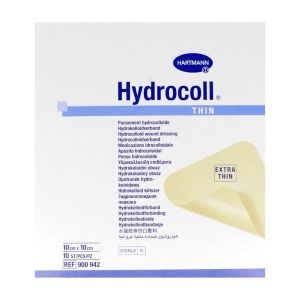 HYDROCOLL THIN Pansement hydrocolloïde extramince, stérile, autoadhésif, absorbant, 10 cm x 10 cm (ref. 900942), bt 10