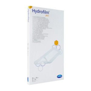 HYDROFILM PLUS Pansement absorbant, autoadhésif 4 côtés, stérile, 10 cm x 20 cm (ref. 685777), bt 5