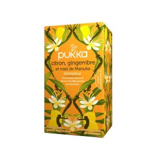 Pukka Infusion Citron Gingembre & Miel de Manuka BIO - boîte de 20 sachets