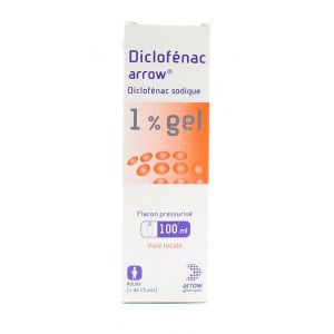 Diclofenac Arrow 1 % Gel 100 Ml En Flacon Pressurise