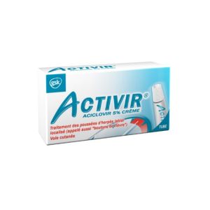 ACTIVIR 5 POUR CENT CREME 1 tube(s) aluminium verni de 2 g