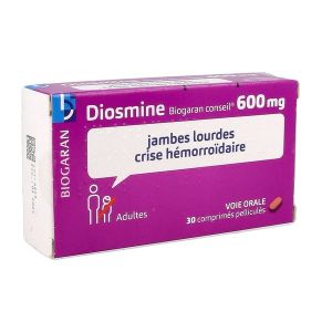 Diosmine Biogaran Conseil 600 Mg Comprime Pellicule B/30