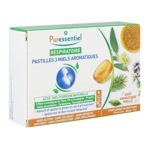 Puressentiel Respiratoire Pastilles 3 Miels Aromatiques 18 Pastilles