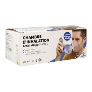 Viatris Chambre D'Inhalation Antistatique + Masque Appareil Boite +6 Ans/Adulte 1