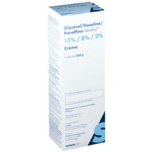 Glycerol/Vaseline/Paraffine Sandoz 15% 8% 2% Creme 250 G En Tube