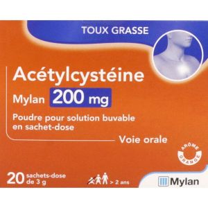Acetylcysteine Viatris Conseil 200 Mg Poudre Pour Solution Buvable En Sachet-Dose B/20