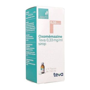 OXOMEMAZINE TEVA Sirop 0,33 mg/ml, boîte 1 flacon 150 ml avec gobelet doseur