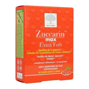 Zuccarin Murier Extra Fort- Control Du Taux De Sucre Dans Le Sang Comprime 60