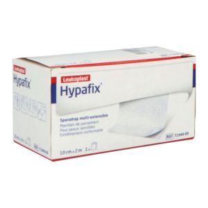 HYPAFIX Bande adhésive multiextensible, hypoallergénique, microporeuse, 2 m x 10 cm, rouleau (ref. 71940-00), unité
