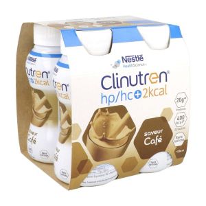 CLINUTREN BOISSON 2 KCAL Denrée alimentaire destinée à des fins médicales spéciales, saveur café, 200 ml x 4