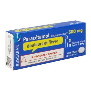 PARACETAMOL BIOGARAN CONSEIL 500 mg comprime B/16