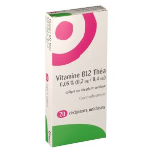 Vitamine B12 Thea 0,05 Pour Cent (0,2 Mg/0,4 Ml) Collyre En Recipient Unidose B/20