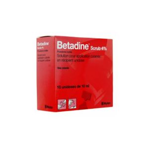 Betadine Scrub 4 % Solution Pour Application Cutanee En Recipient Unidose B/10