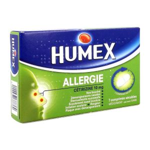 Humex Allergie Cetirizine 10 Mg Comprime Pellicule Secable B/7