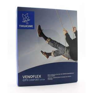 Venoflex City Homme Confort Coton Classe 2 Bas Cuisse Granite 2N 2