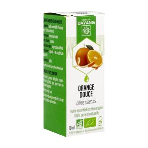 DAYANG HUILE ESSENTIELLE BIO Huile essentielle, complément alimentaire à base d'orange douce HECT, fl 10 ml