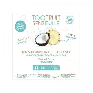 Toofruit Sensibulle pain dermatologique Ananas Coco BIO - 85 g