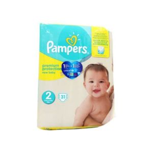 Pampers New Baby Premium Protection 31 Couches Taille 2 (3-6 kg)