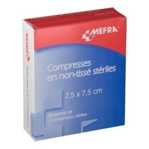 Mefra Non Tissee Sterile 7,5Cm*7,5Cm (10 Sachets De 2 Compresses) Cpress Sach 10